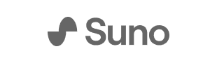 Grey Synergy logo with a double chevron icon on a black background.